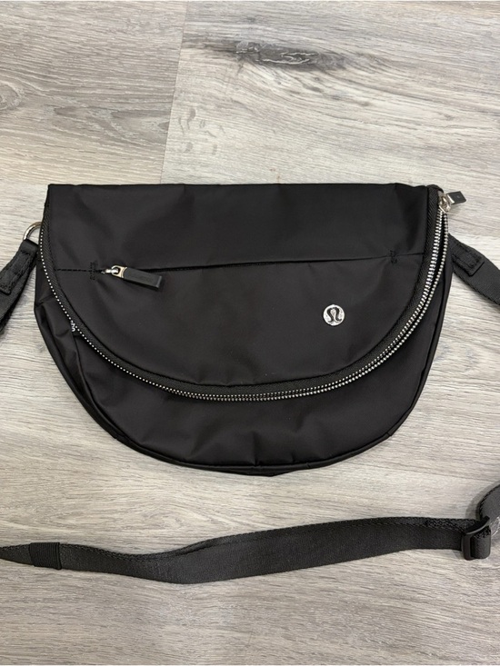 lululemon athletica Handbags - Lululemon athletica Black Crossbody Bag with Silver Hardware 5L
